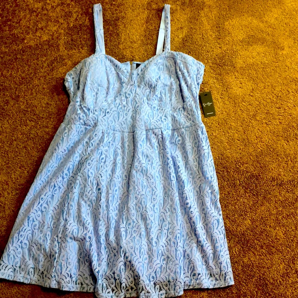 NWT JESSICA SIMPSON Baby Blue lace dress